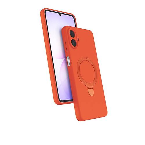 Galaxy A07 4G Regal Magsafe Standl� Kapak - Turuncu