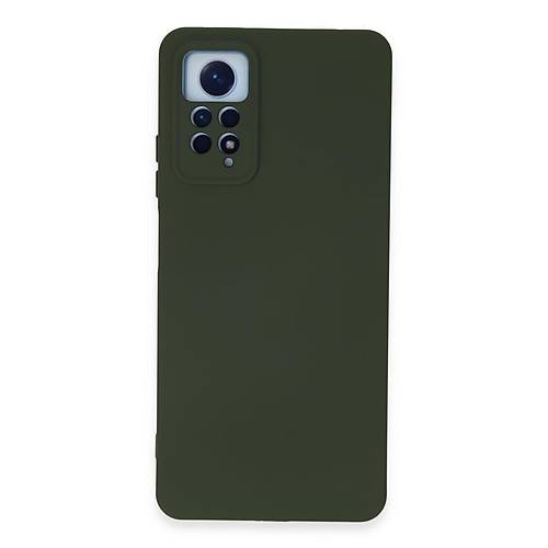 Redmi Note 12 Pro 4G K�l�f Nano i�i Kadife Silikon - Koyu Ye�il