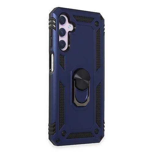 Galaxy A14 4G K�l�f Sofya Y�z�kl� Silikon Kapak - Lacivert