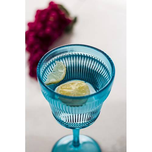 Akrilik Aquamarin Tekli Kadeh & Su Me�rubat Kahve Yan� Barda�� 300 ml ( Cam De�ildir )