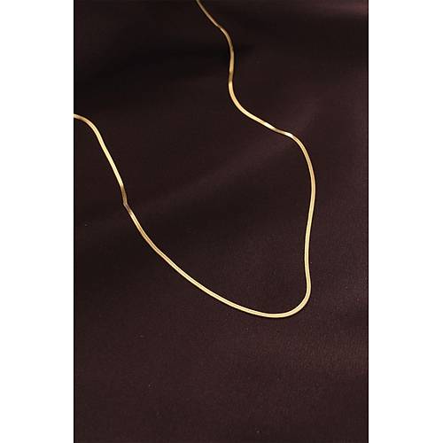 �elik Gold Renk 60 cm �nce �talyan Zincir Kolye