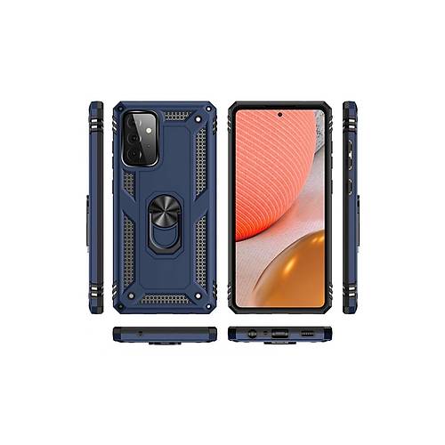 Galaxy A72 K�l�f Sofya Y�z�kl� Silikon Kapak - Lacivert