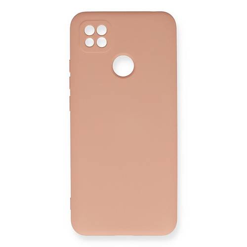 Redmi 9C K�l�f Nano i�i Kadife Silikon - Pudra