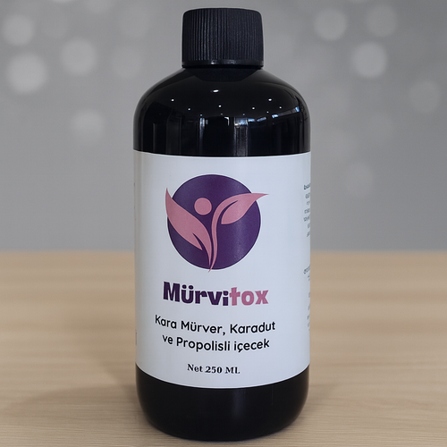 M�rvitox Kara M�rver Karadut ve Propolis ��eren Bitkisel �urup 250 ml Takviye Edici G�da