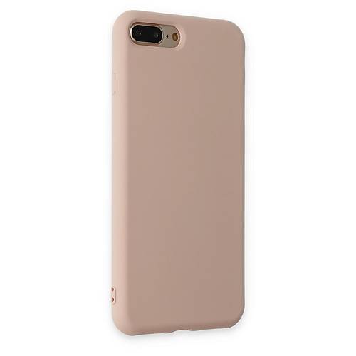 iPhone 7 Plus K�l�f Nano i�i Kadife Silikon - Pudra