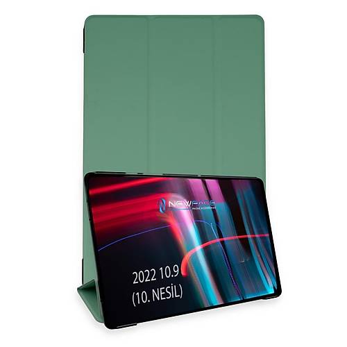 iPad 2022 10.9 (10.nesil) K�l�f Tablet Smart K�l�f - Koyu Ye�il
