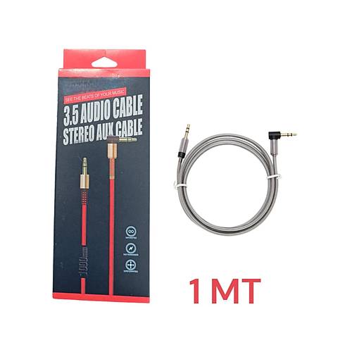 Metal Ba�l�k TPE Kablo 3.5mm Aux Kablo 1 Metre Renkli