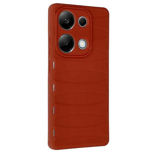 Redmi Note 13 Pro 4G K�l�f Bibercas Silikon Kapak - K�rm�z�