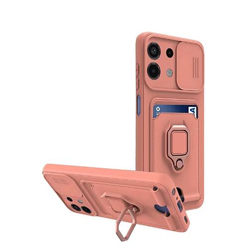 Redmi Note 13 4G K�l�f Zuma Kartvizitli Y�z�kl� Silikon - Pembe