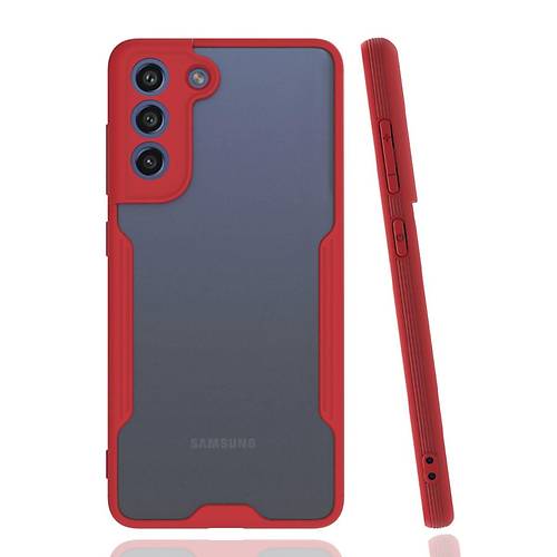 Galaxy S21 FE K�l�f Platin Silikon - K�rm�z�