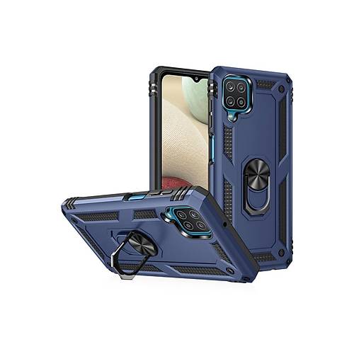 Galaxy A22 K�l�f Sofya Y�z�kl� Silikon Kapak - Lacivert