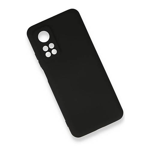 Mi 10T K�l�f Nano i�i Kadife Silikon - Siyah