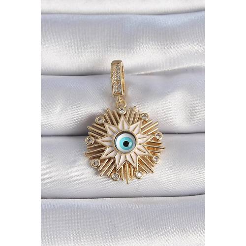 Pirin� Gold Renk Nazar Boncuklu Sa�akl� Y�ld�z Fig�r Ajda Charm