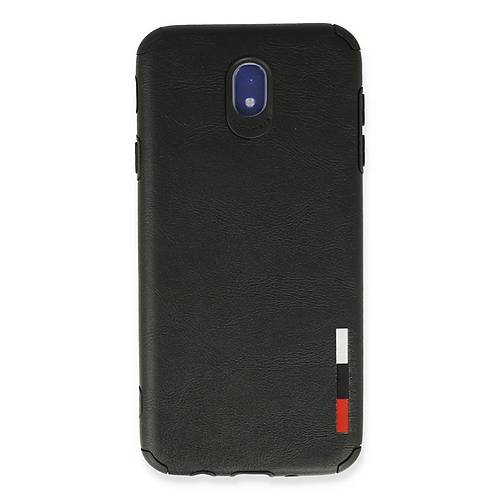 Galaxy J7 Pro / J730 K�l�f Loop Deri Silikon - Siyah