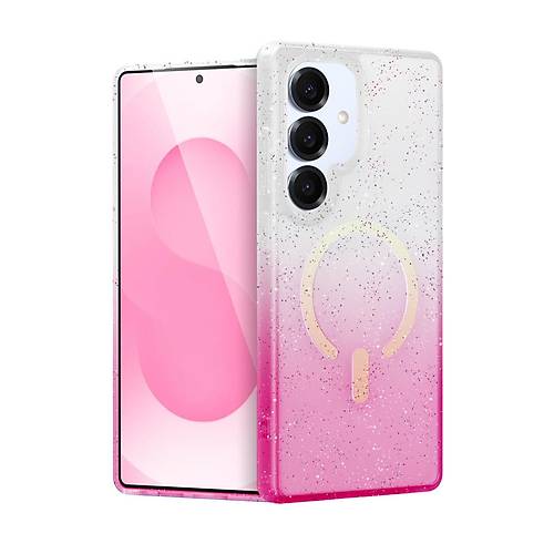 Galaxy S25 Plus Pummel Shiny Magsafe Kapak - Pembe