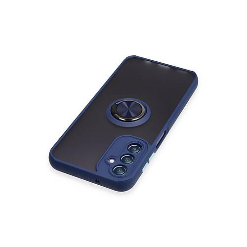 Galaxy A14 4G K�l�f Montreal Y�z�kl� Silikon Kapak - Lacivert