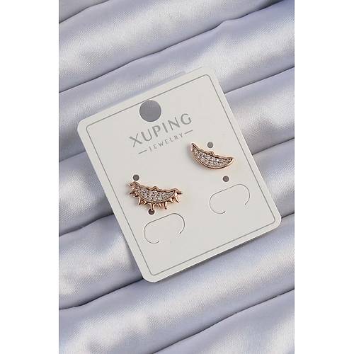 Xuping Rose Renk Zirkon Ta�l� Ay ve G�ne� Tasar�ml� K�pe