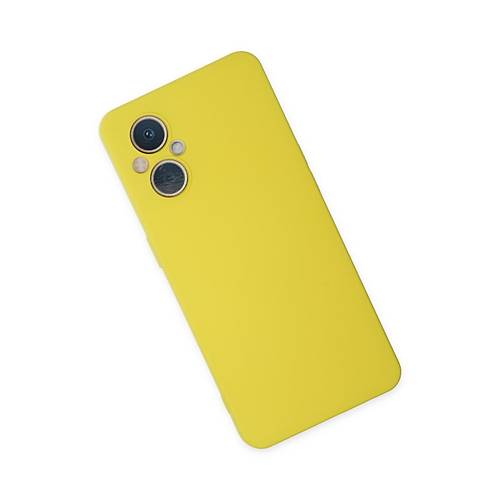 Reno 7 Lite K�l�f Nano i�i Kadife Silikon - Sar�