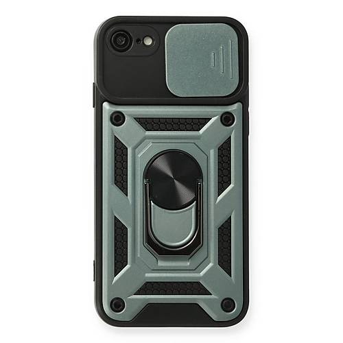 iPhone 7 K�l�f Pars Lens Y�z�kl� Silikon - Ye�il
