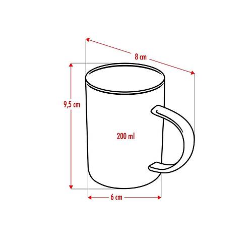 3'l� Borosilikat Is�ya Dayan�kl� Termisil Cam Kupa Bardak (3 x 200 ml)