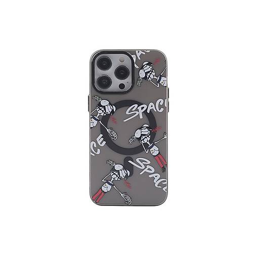 iPhone 12 Pro Max K�l�f Apollo Magneticsafe Desenli Kapak - Apollo Siyah - 3