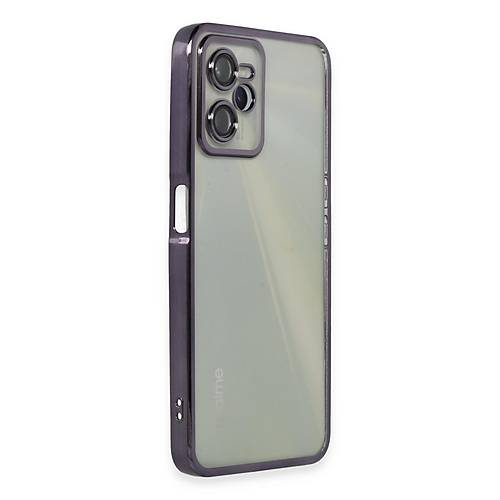 Realme C35 K�l�f Razer Lensli Silikon - Mor