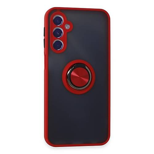 Galaxy M34 5G K�l�f Montreal Y�z�kl� Silikon Kapak - K�rm�z�