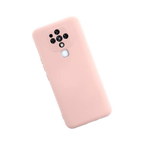 Camon 16 K�l�f Nano i�i Kadife Silikon - Pudra