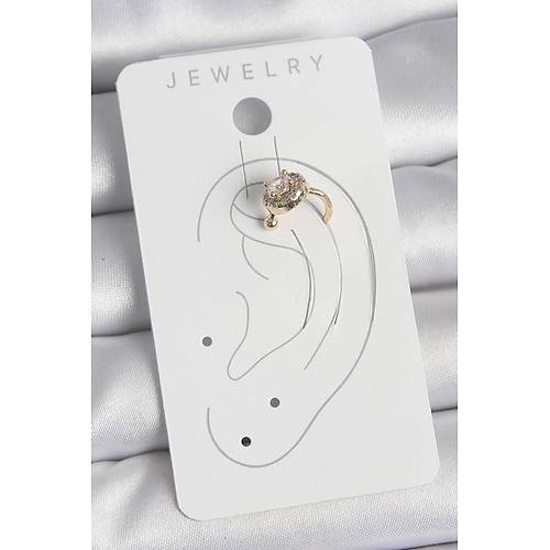 Pirin� Gold Renk Zirkon Ta�l� Kad�n K�k�rdak K�pe