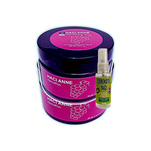 Hemoplus Hac� Anne Bak�m Kremi 200 ml x 2 adet + ��rek Otu Ya�� 30 ml