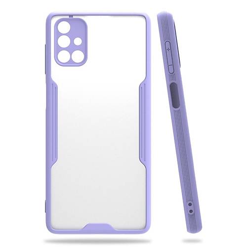 Galaxy M51 K�l�f Platin Silikon - Lila