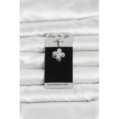 316L Cerrahi �elik D�ner Yonca Model G�bek Piercing