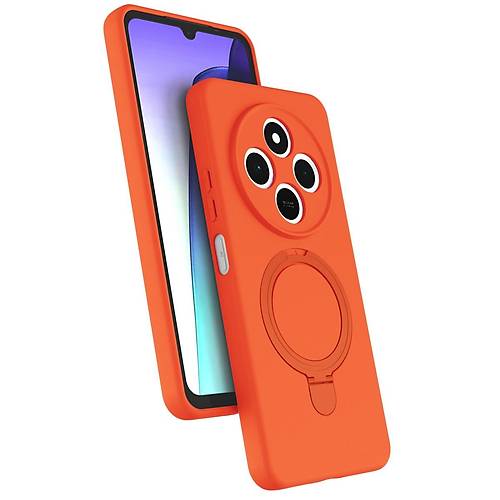 Redmi 14C Regal Magsafe Standl� Kapak - Turuncu