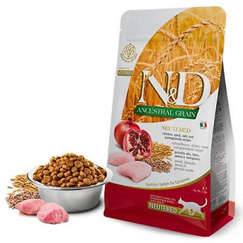 N&D Ancestral Grain Tavuklu Narl� D���k Tah�ll� K�s�rla�t�r�lm�� Kedi Mamas� 10 Kg