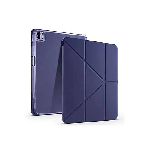iPad Pro 13 (2024) K�l�f Kalemlikli Mars Tablet K�l�f� - Lacivert