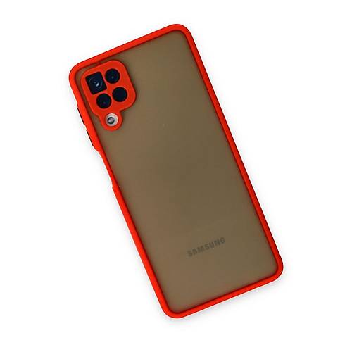 Galaxy A12 K�l�f Montreal Silikon Kapak - K�rm�z�