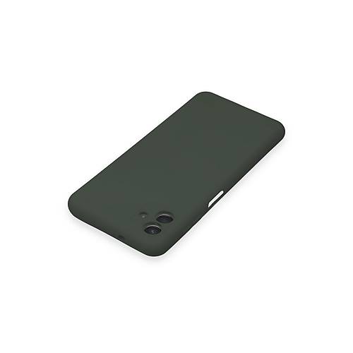 Galaxy A04 K�l�f Nano i�i Kadife Silikon - Koyu Ye�il
