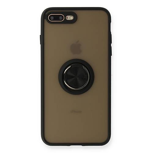 iPhone 7 Plus K�l�f Montreal Y�z�kl� Silikon Kapak - Siyah