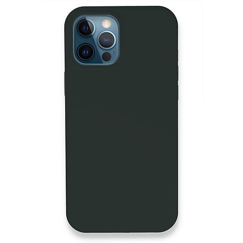 iPhone 12 Pro K�l�f Lansman Legant Silikon - Koyu Ye�il
