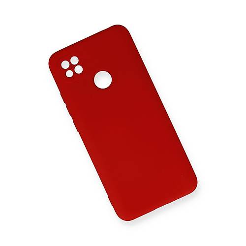 Redmi 9C K�l�f Nano i�i Kadife Silikon - K�rm�z�