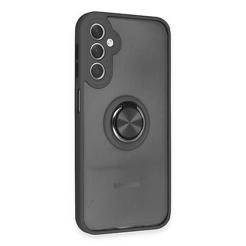 Galaxy A24 4G K�l�f Montreal Y�z�kl� Silikon Kapak - Siyah