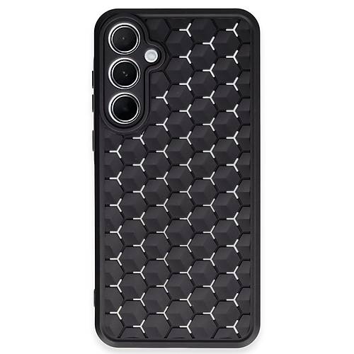 Galaxy A35 5G K�l�f Petek Silikon Kapak - Siyah