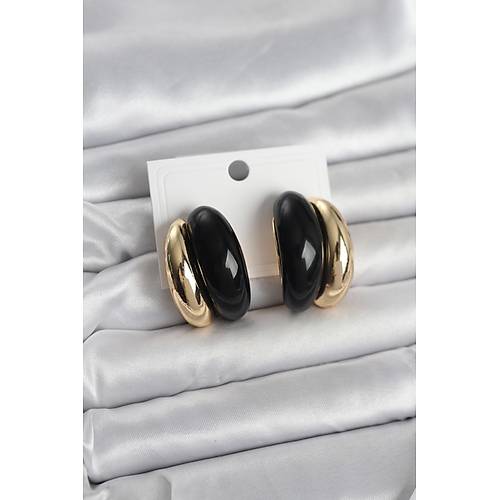 Damla Model Siyah Vintage Gold Renk Kad�n K�pe