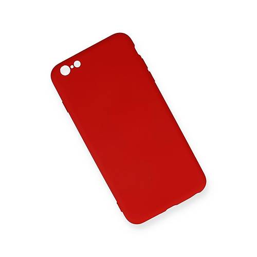 iPhone 6 Plus K�l�f Nano i�i Kadife Silikon - K�rm�z�