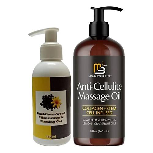 M3 Naturals Masaj Ya�� Anti-Cellulite Massage Oil 240 ml + Buckthorn Antiya� Masaj Kremi 150 ml