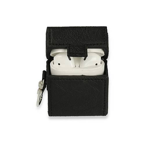 Airpods 2 (2.nesil) Deri K�l�f - Siyah