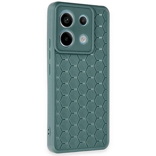 Redmi Note 13 Pro 5G K�l�f Petek Silikon Kapak - Koyu Ye�il