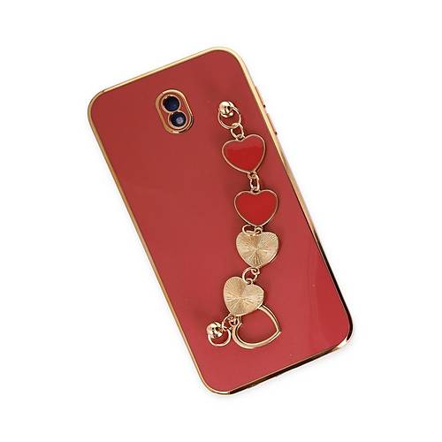 Galaxy J7 Pro / J730 K�l�f Esila Silikon - K�rm�z�