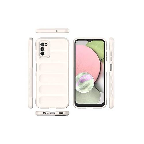 Galaxy A03S K�l�f Optimum Silikon - Krem
