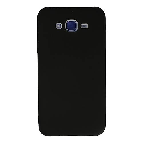 Galaxy J7 K�l�f Nano i�i Kadife Silikon - Siyah